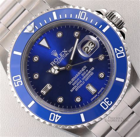 rolex submariner cadran bleu|rolex perpetual submariner.